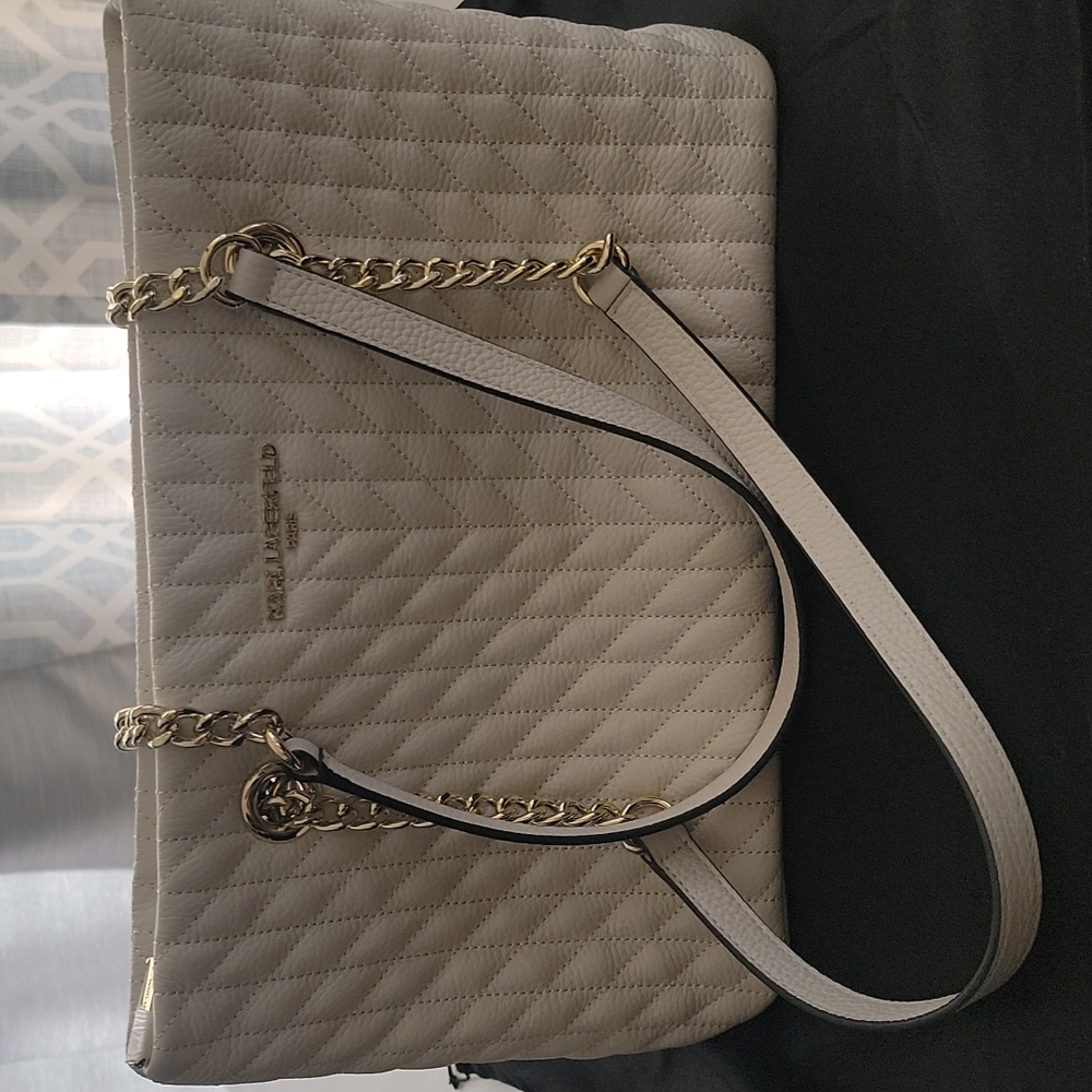Karl Lagerfield white bag